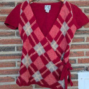 Anthropologie Tabitha belted short sleeve cardigan sweater